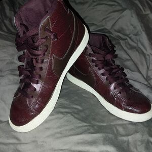 Nike Retro Burgundy Patent Leather High Tops